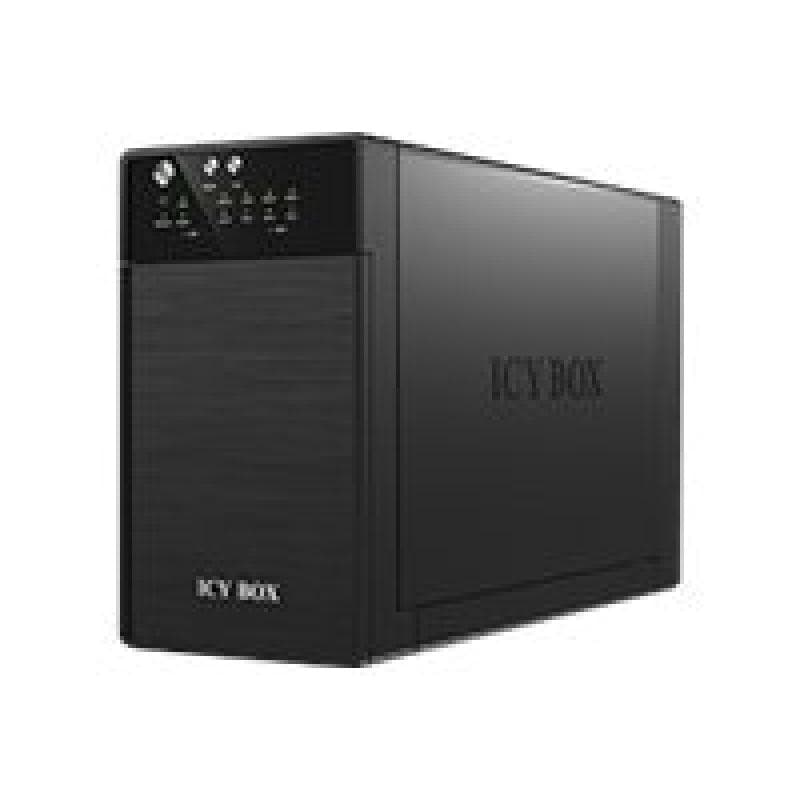 RAIDSONIC ICY BOX IB-RD3620SU3 2fach RAID USB3.0 eSATA Firewire 800 fuer 8,9cm 3.5Zoll HDD RAID 0/1