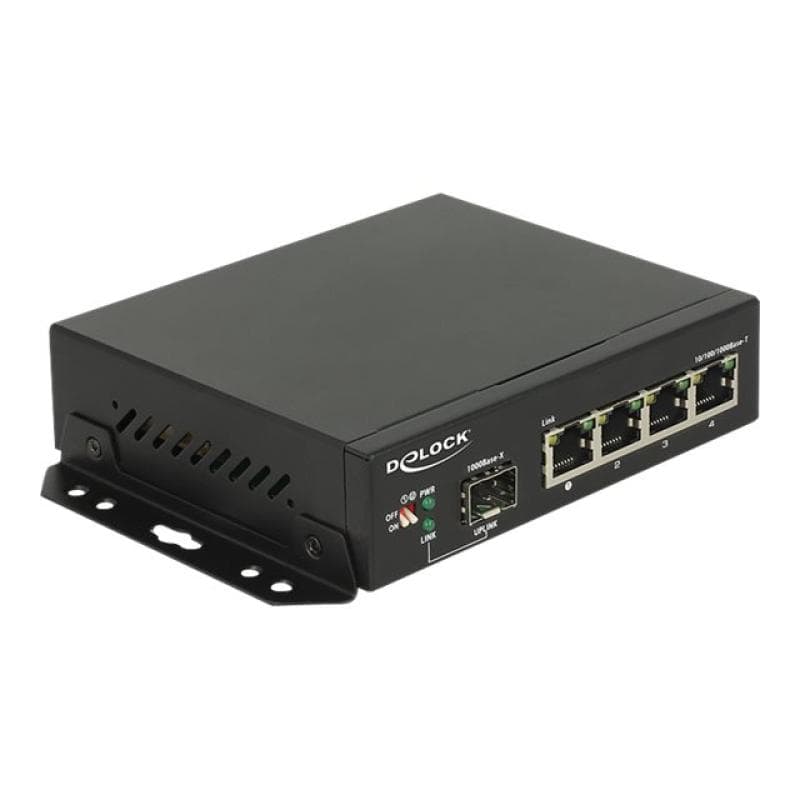 DELOCK Gigabit Ethernet Switch 4 Port + 1 SFP