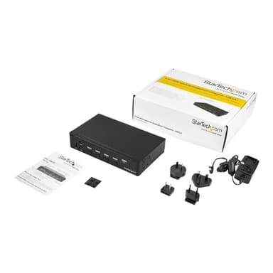 STARTECH.COM 4 Port DisplayPort KVM Switch - DP KVM Umschalter mit USB 3.0 Hub
