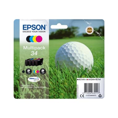 EPSON 34 4er Pack Schwarz, Gelb, Cyan, Magenta Tintenpatrone