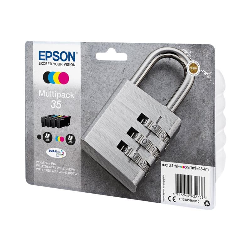 EPSON 35 Multipack 4er Pack Schwarz, Gelb, Cyan, Magenta Tintenpatrone