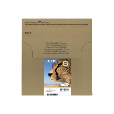 EPSON T071 Easy Mail Packaging 4er Pack Schwarz, Gelb, Cyan, Magenta Tintenpatrone