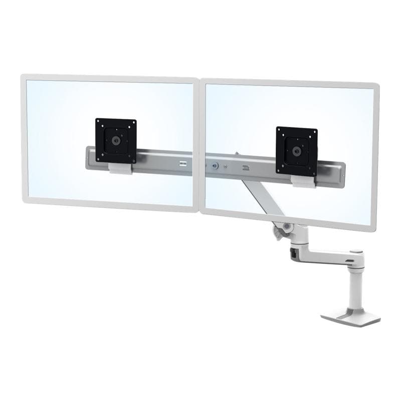 ERGOTRON LX dual direkt Tischhalterung weiss bis 63,5cm 25Zoll 0,9-5 kg.pro Display belastbar 33 cm