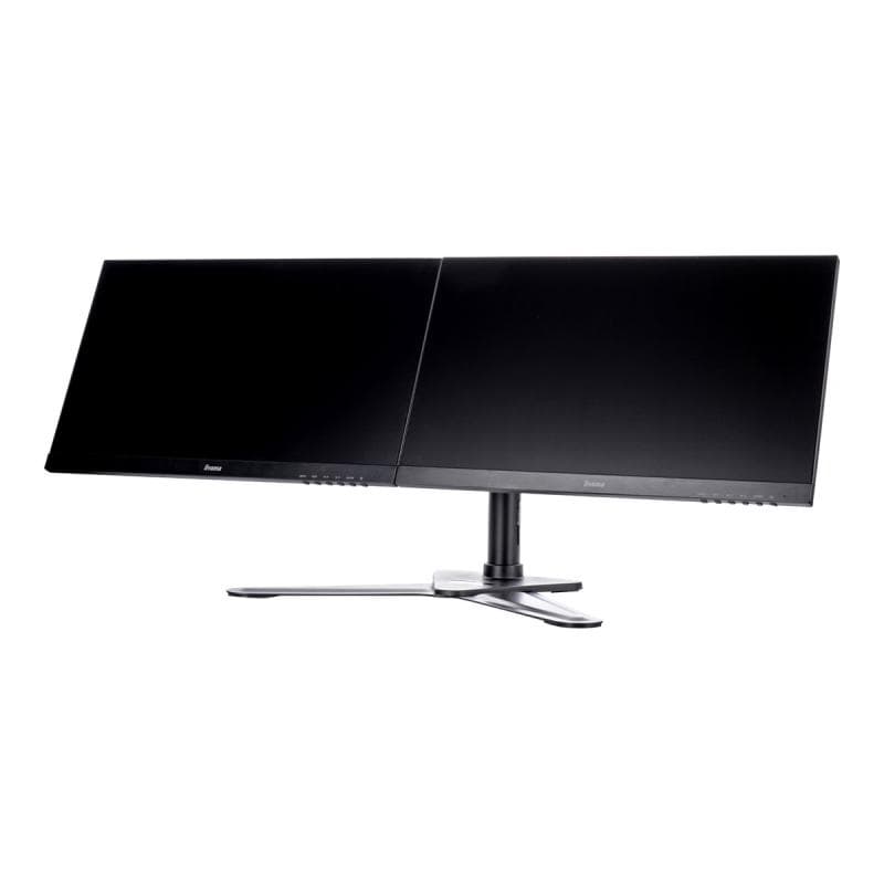 IIYAMA DS1002D-B1 Dual-Monitor Tischhalterung mit Standfuss für Displays von 10-30Zoll VESA 75x75 mm