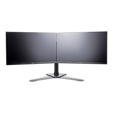 IIYAMA DS1002D-B1 Dual-Monitor Tischhalterung mit Standfuss für Displays von 10-30Zoll VESA 75x75 mm