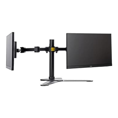 IIYAMA DS1002D-B1 Dual-Monitor Tischhalterung mit Standfuss für Displays von 10-30Zoll VESA 75x75 mm