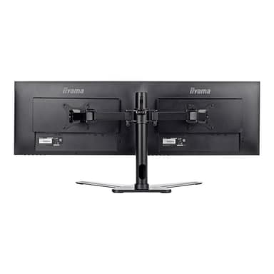 IIYAMA DS1002D-B1 Dual-Monitor Tischhalterung mit Standfuss für Displays von 10-30Zoll VESA 75x75 mm