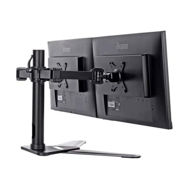IIYAMA DS1002D-B1 Dual-Monitor Tischhalterung mit Standfuss für Displays von 10-30Zoll VESA 75x75 mm