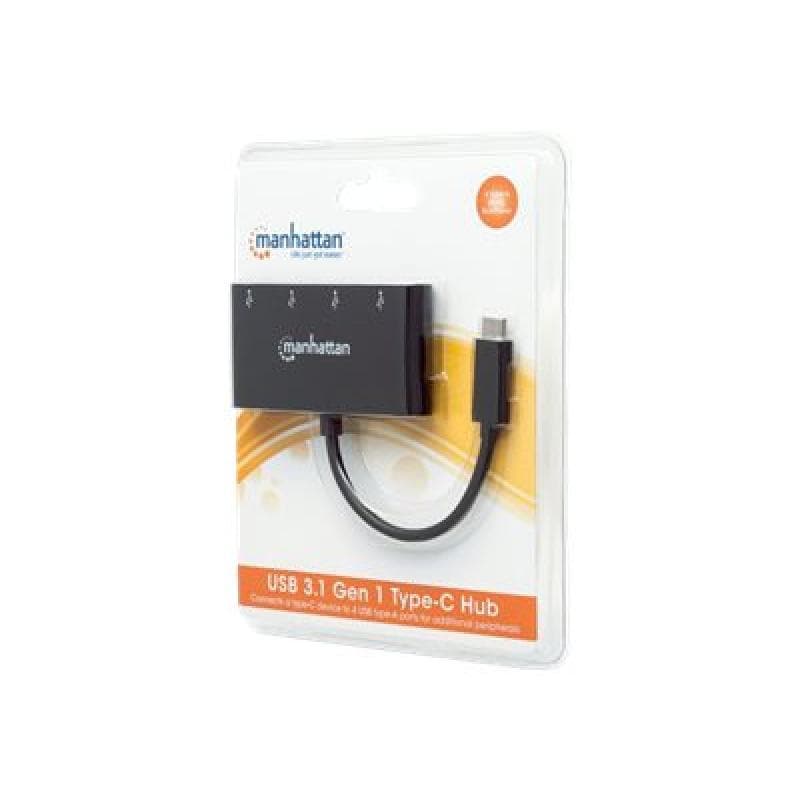 MANHATTAN USB 3.1 Gen 1 Typ C Hub 4 USB Typ A-Ports Stromversorgung ueber USB