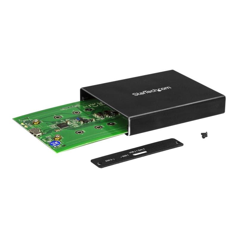 STARTECH.COM SSD Festplattengehäuse für zwei M.2 Festplatten - USB 3.1 Type C - NGFF - USB C Kabel -