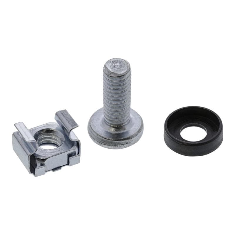 INLINE ® Käfigmutternset M6, je 50x Käfigmuttern, Unterlegscheiben, Schrauben