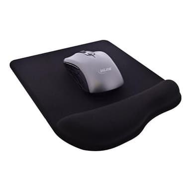 INLINE ® Maus-Pad, schwarz, mit Gel Handballenauflage, 235x185x25mm