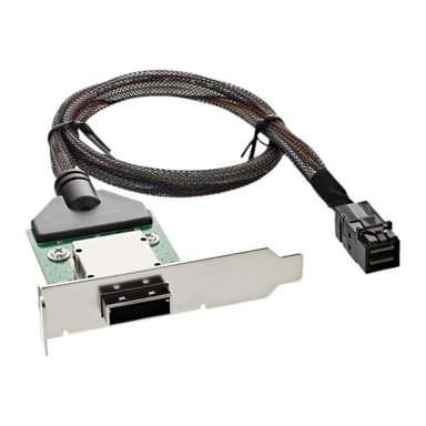 INLINE ® SAS HD low profile PCI Slotblech mit Kabel, ext. SFF-8088 auf int. SFF-8643, 0,5m
