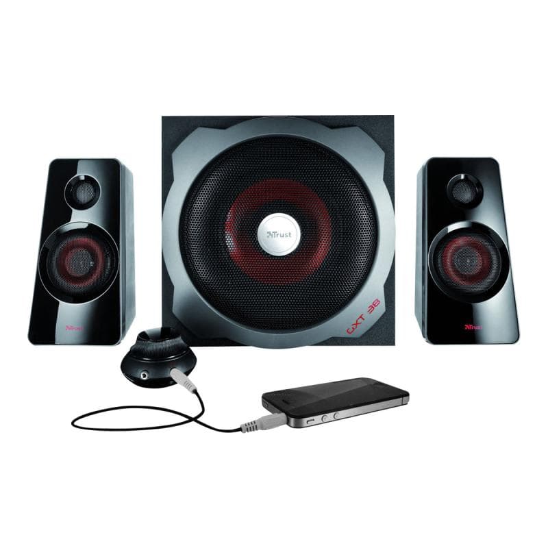 TRUST 2.1 PC-Lautsprecher Kabelgebunden Trust GTX38 Ultimate Bass 60 W Schwarz