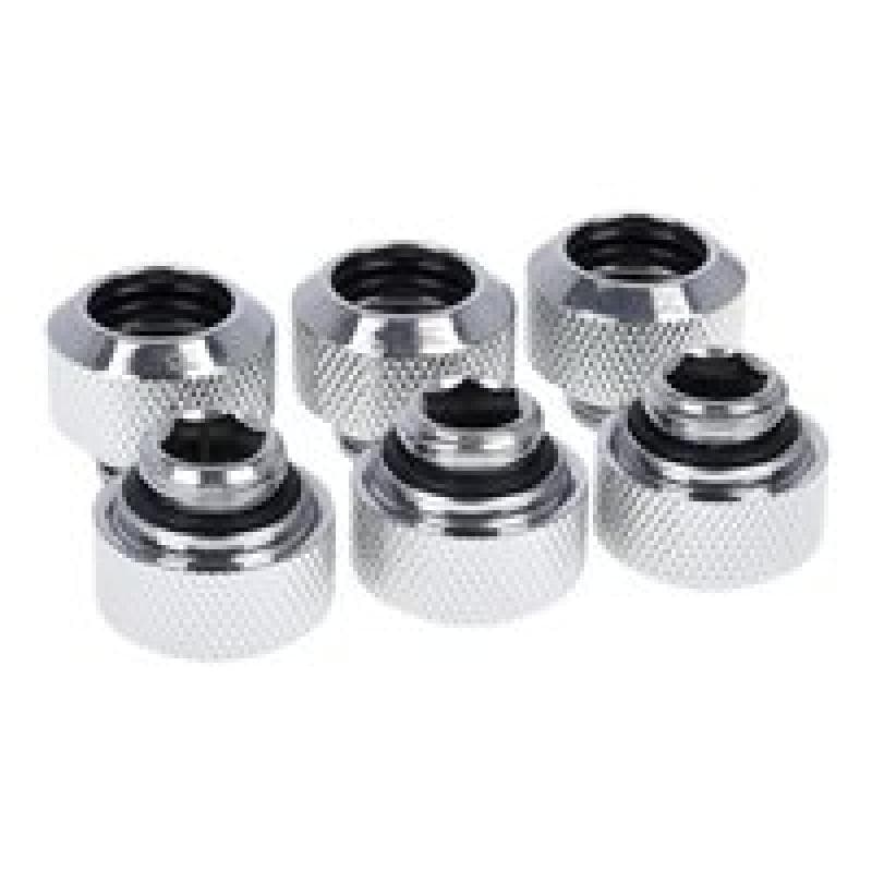 ALPHACOOL Eiszapfen 13mm HT Tülle 6/P sr | G1/4 Chrome Sixpack