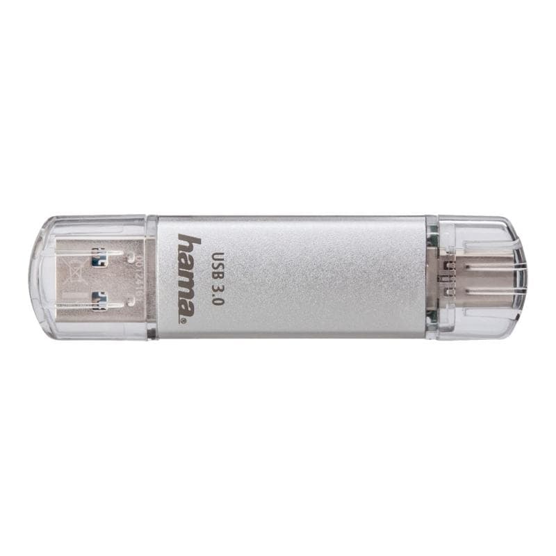 HAMA FlashPen ″C-Laeta″, Type-C USB 3.1/USB 3.0, 64GB, 70 MB/s, Silber