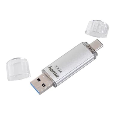 HAMA FlashPen ″C-Laeta″, Type-C USB 3.1/USB 3.0, 64GB, 70 MB/s, Silber