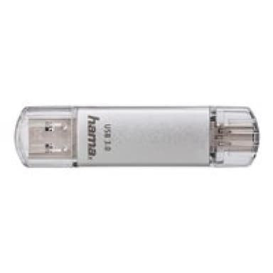 HAMA FlashPen ″C-Laeta″, Type-C USB 3.1/USB 3.0, 64GB, 70 MB/s, Silber