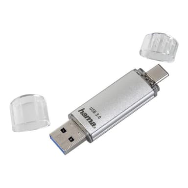 HAMA FlashPen ″C-Laeta″, Type-C USB 3.1/USB 3.0, 32GB, 70 MB/s, Silber