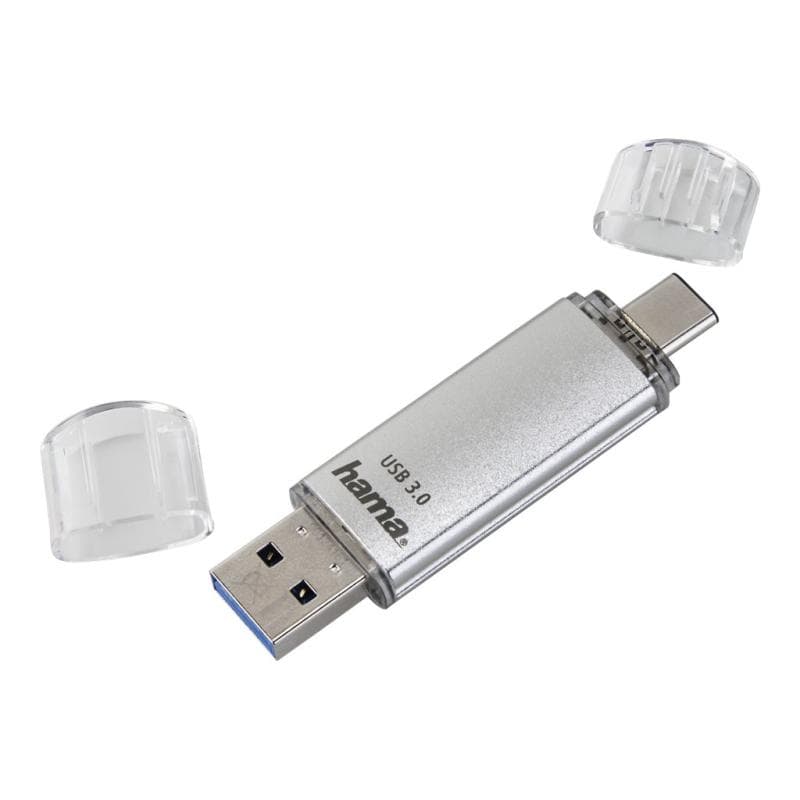 HAMA FlashPen ″C-Laeta″, Type-C USB 3.1/USB 3.0, 32GB, 70 MB/s, Silber