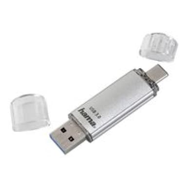 HAMA FlashPen ″C-Laeta″, Type-C USB 3.1/USB 3.0, 32GB, 70 MB/s, Silber