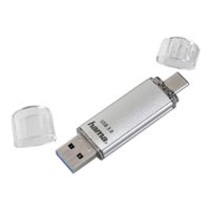 HAMA FlashPen ″C-Laeta″, Type-C USB 3.1/USB 3.0, 32GB, 70 MB/s, Silber