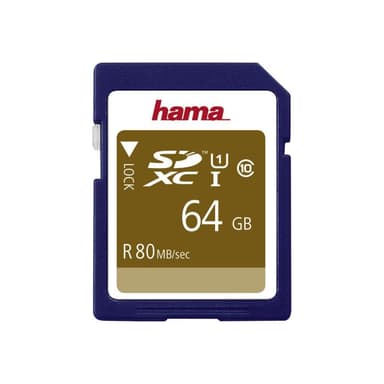 HAMA SDXC 64GB Class 10 UHS-I 80MB/S