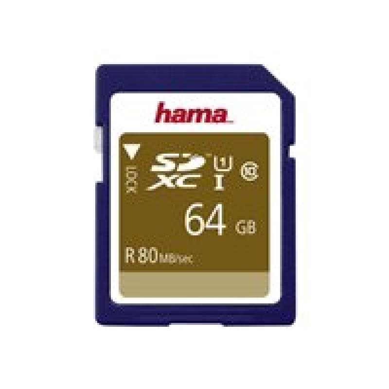 HAMA SDXC 64GB Class 10 UHS-I 80MB/S