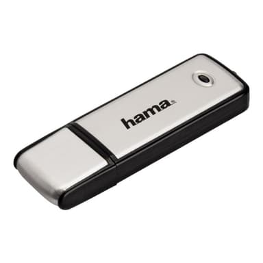 HAMA FlashPen ″Fancy″, USB 2.0, 128 GB, 10MB/s, Schwarz/Silber