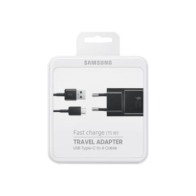Samsung Schnellladegerät 15W USB Typ-C, Netzteil inkl. Kabel, black