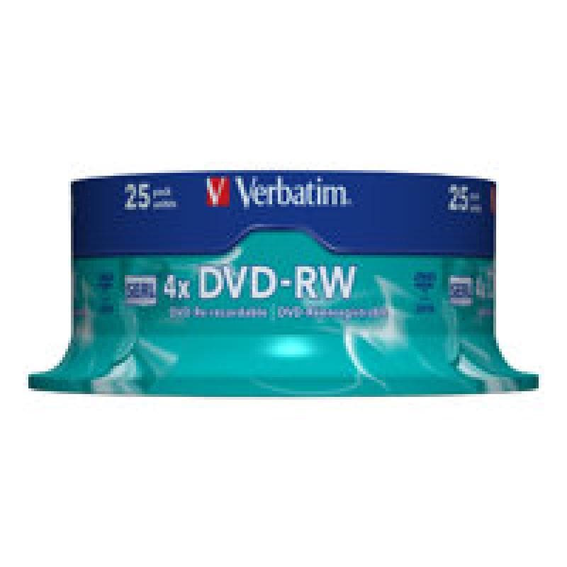 Verbatim DVD-RW 4.7GB 4x, 25er Spindel