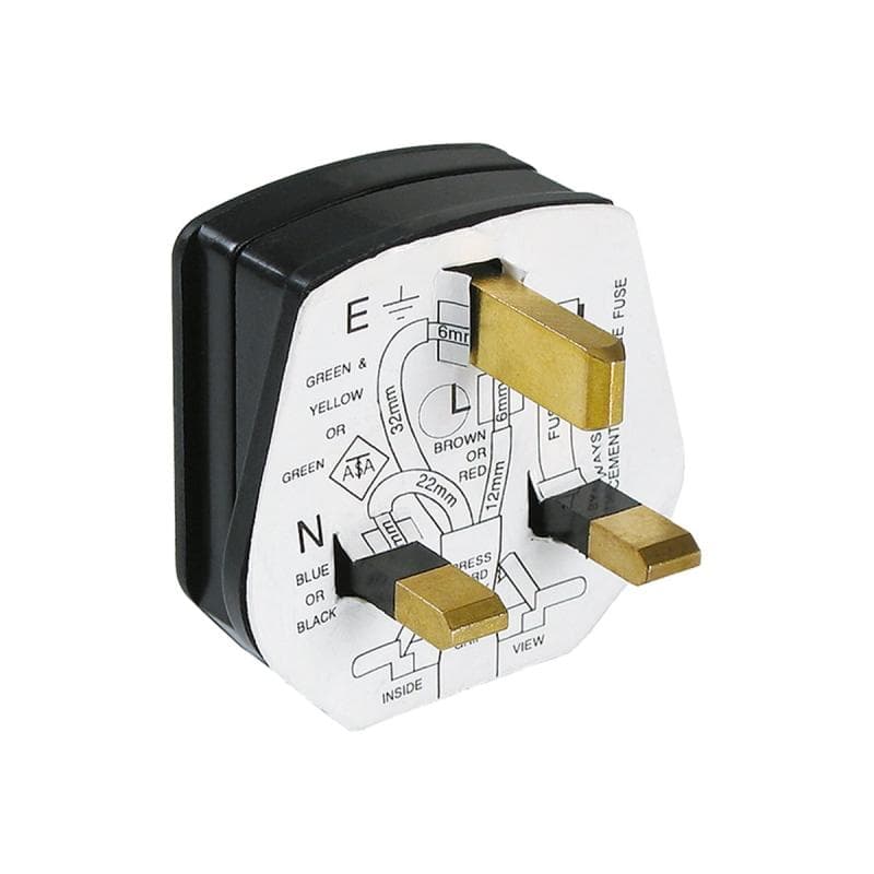 BACHMANN Schutzkontakt-Stecker 910.176 England UK schwarz