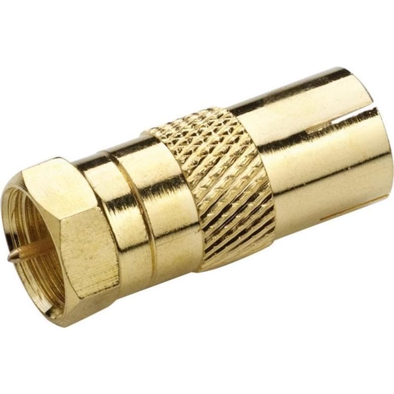 CONRAD SAT-/Antennen-Adapter (vergoldet) [F-Stecker zu Antennenbuchse 75 ¿] Renkforce