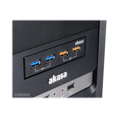 AKASA 2+2 Port USB 3.0-Fronteinschub mit Schnellladeport Akasa AK-ICR-25 Schwarz