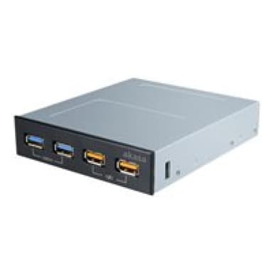 AKASA 2+2 Port USB 3.0-Fronteinschub mit Schnellladeport Akasa AK-ICR-25 Schwarz