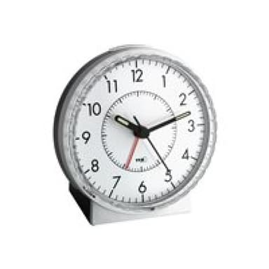 TFA-DOSTMANN Quarz Wecker TFA 60.1010 Silber Alarmzeiten 1 Fluoreszierend Zeiger