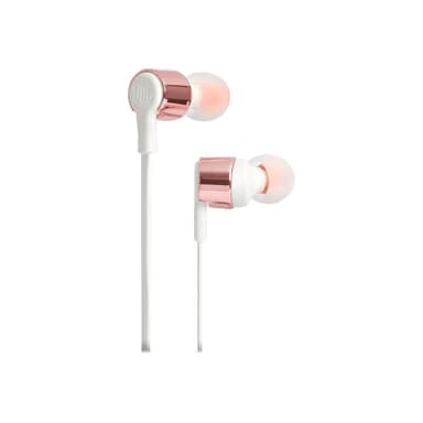 JBL HiFi Kopfhörer JBL Harman T210 In Ear Headset, Lautstärkeregelung Roségold