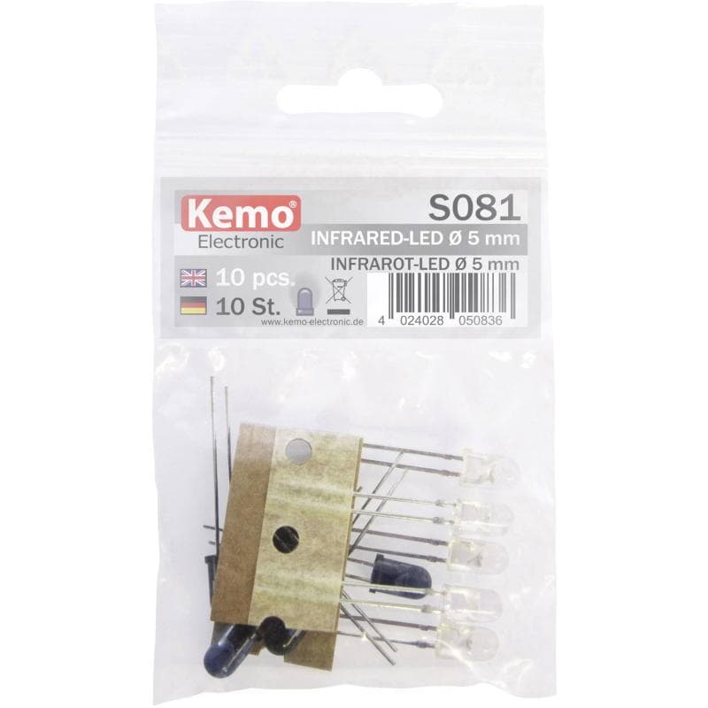 KEMO LED-Sortiment 870 nm, 925 nm 5 mm radial bedrahtet Kemo S081