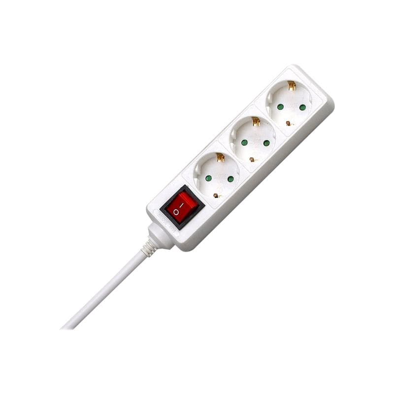 KOPP - Verlängerungsschnur - Wechselstrom 250 V - output connectors: 3 - 1,4m - weiß (1297.1300.7)