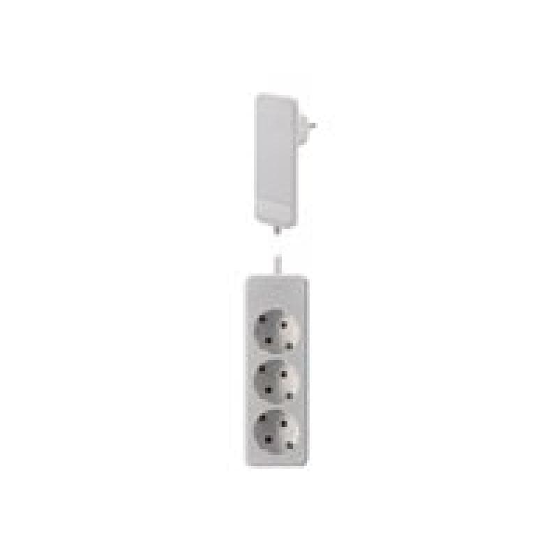 BACHMANN Flachstecker FLAT PLUG mit 3-fach Steckdosenleiste - für den Markt: D / A / L / - 1 Stück (