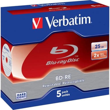 Verbatim BD-RE 25GB 2x, 5er Jewelcase