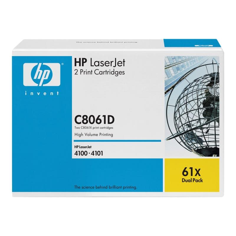 HP 61X 2er Pack Schwarz LaserJet Tonerpatrone (C8061D)