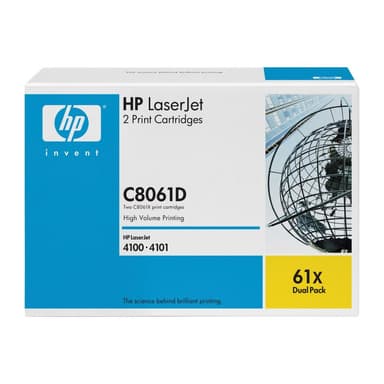 HP 61X 2er Pack Schwarz LaserJet Tonerpatrone (C8061D)