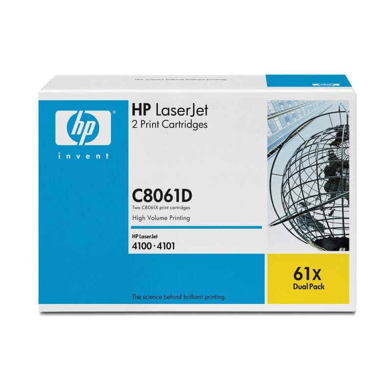 HP 61X 2er Pack Schwarz LaserJet Tonerpatrone (C8061D)