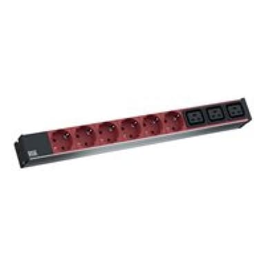 BACHMANN 48,30cm (19″) Steckdosenleiste ALU, 6-fach Schuko, 3-fach C19 48,30cm (19″) Standard PDU im