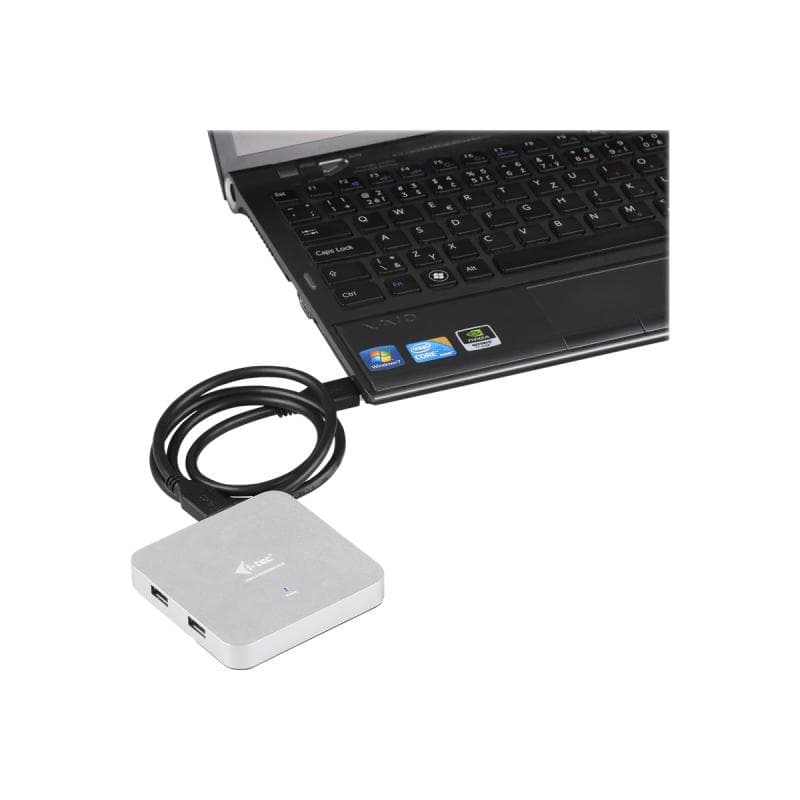 COMDIS I-TEC USB 3.0 Metal Active HUB 4 Port mit Netzteil ideal fuer Notebook Ultrabook Tablet PC un