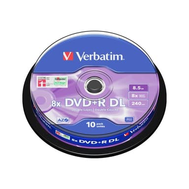 Verbatim DVD+R 8.5GB DL 8x, 10er Spindel