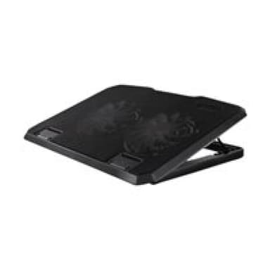HAMA ″Black″ - Notebookständer mit 2 Lüftern - 39.6 cm ( 15.6″ ) - 140 mm - Schwarz