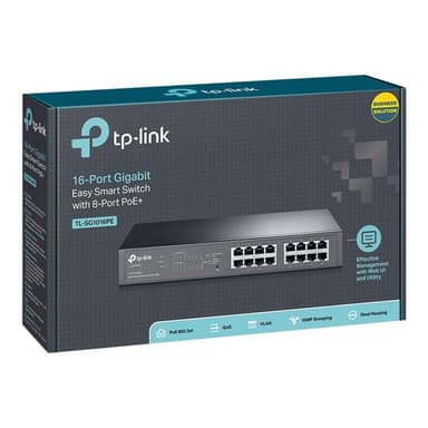 TP-LINK 16-Port Gigabit Easy Smart Switch with 8-Port PoE+