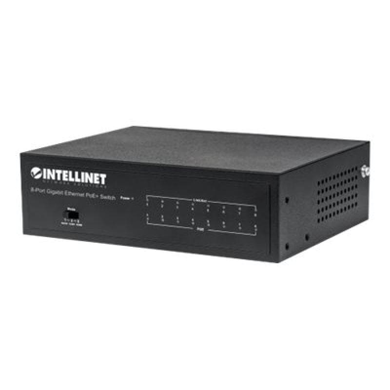 INTELLINET 8-Port Gigabit Ethernet PoE+ Switch